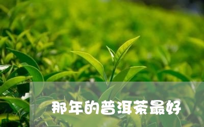 那年的普洱茶最好/2023040970847