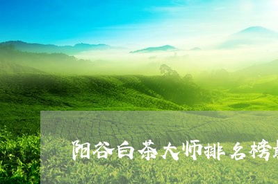 阳谷白茶大师排名榜最新/2023032949793