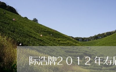 际浩牌2012年寿眉茶饼/2023033193169