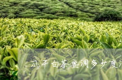 风干白茶要调多少度泡茶/2023033070503