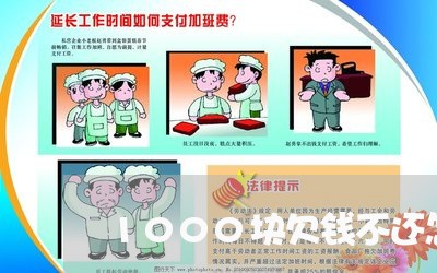 1000块欠钱不还怎么办/2023091583716