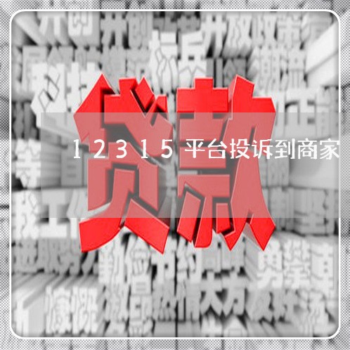 12315平台投诉到商家/2023030383604