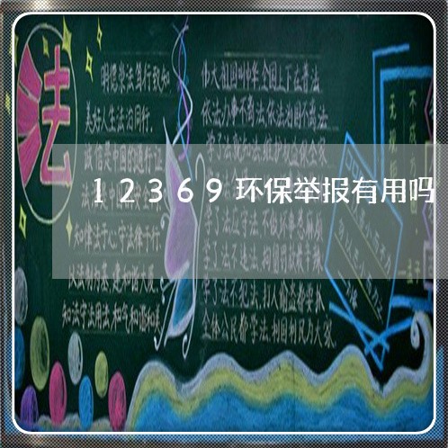 12369环保举报有用吗/2023032411493