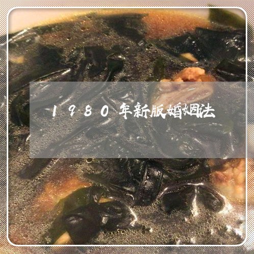 1980年新版婚姻法/2023081316957