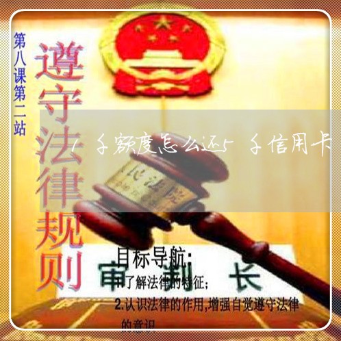 1千额度怎么还5千信用卡/2023071660707