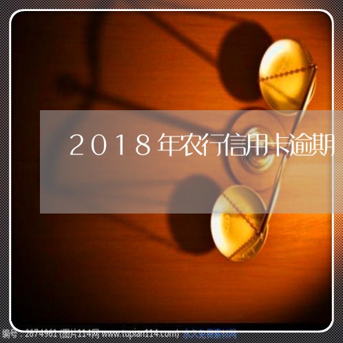 2018年农行信用卡逾期/2023112612825