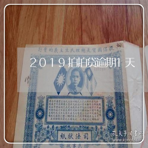 2019拍拍贷逾期1天/2023062339270