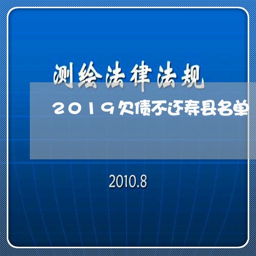 2019欠债不还寿县名单/2023111754260