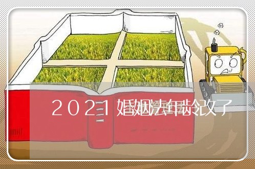 2021婚姻法年龄改了/2023112491793