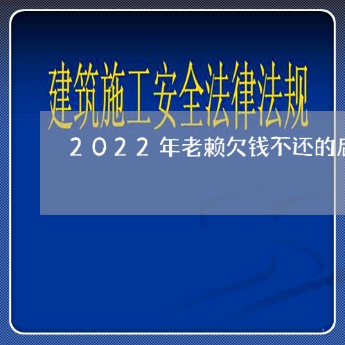 2022年老赖欠钱不还的后果/2023110752815