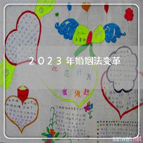 2023年婚姻法变革/2023112450595