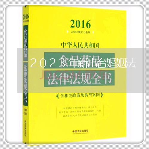 2023年新出台婚姻法/2023081316392