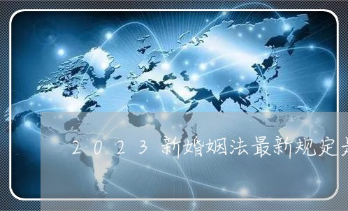 2023新婚姻法最新规定是什么/2023112441793