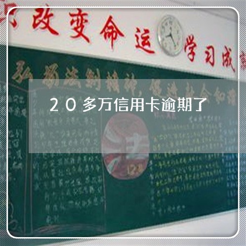 20多万信用卡逾期了/2023062117158