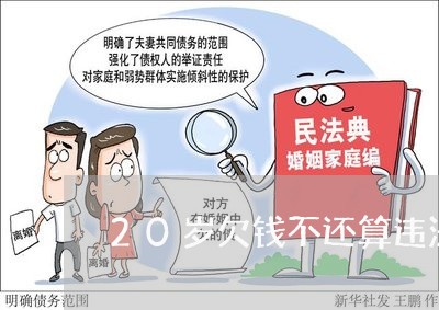 20岁欠钱不还算违法吗/2023103113805