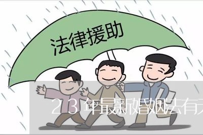 23年最新婚姻法有无改动/2023112307371