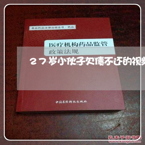 27岁小伙子欠债不还的视频/2023120830695