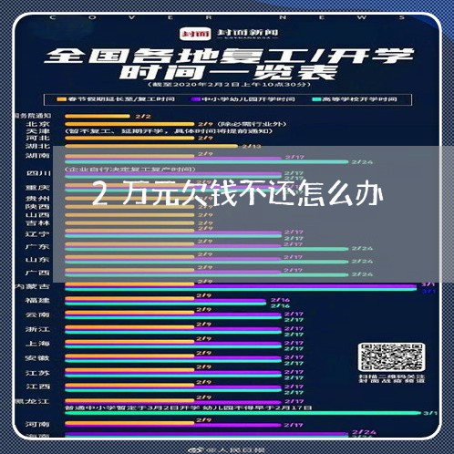 2万元欠钱不还怎么办/2023110850604