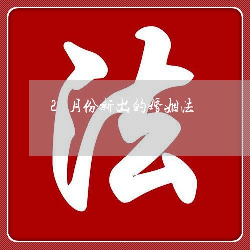 2月份新出的婚姻法/2023112426461