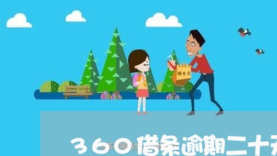 360借条逾期二十天了/2023062226159