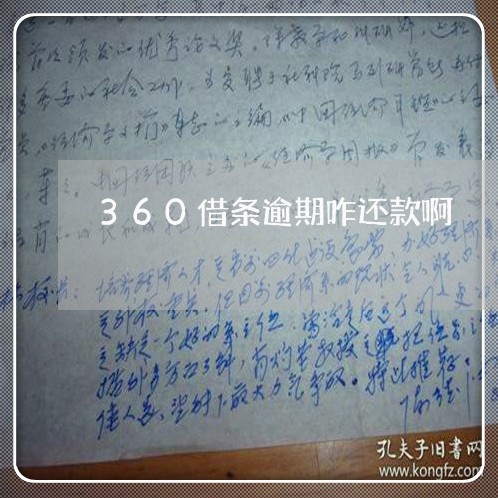 360借条逾期咋还款啊/2023080215060