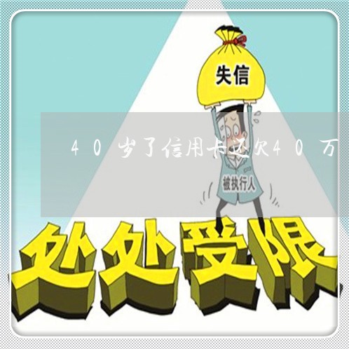 40岁了信用卡还欠40万/2023081446279