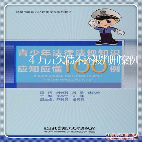 4万元欠债不还被判刑案例/2023110984604