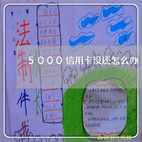 5000信用卡没还怎么办/2023102887360