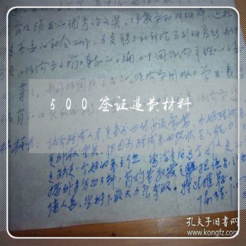 500签证退费材料/2023052543795