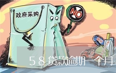 58贷款逾期一个月/2023060950370