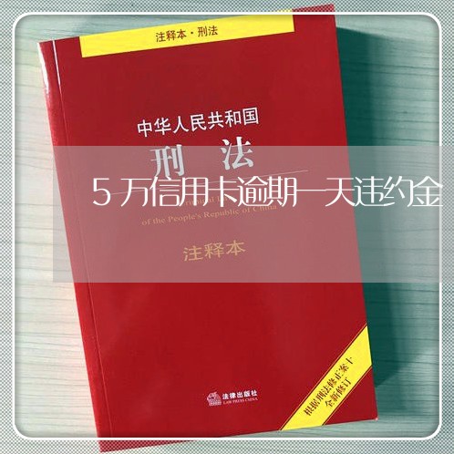 5万信用卡逾期一天违约金/2023060547302