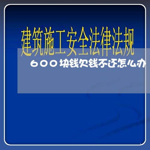 600块钱欠钱不还怎么办/2023110773847