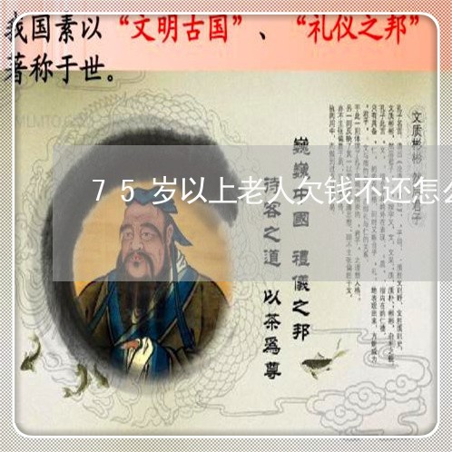 75岁以上老人欠钱不还怎么办/2023120339369