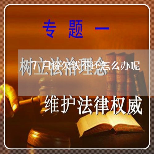 7月份欠钱不还怎么办呢/2023120572503