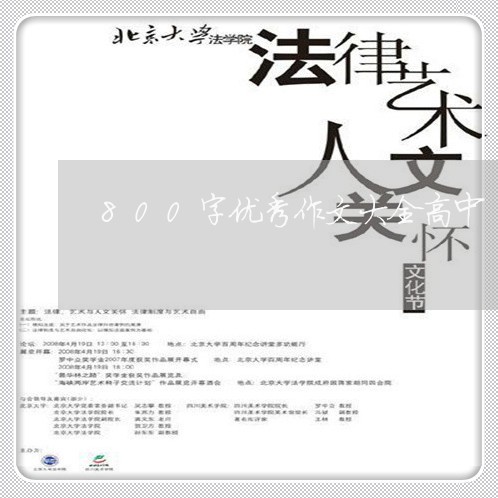 800字优秀作文大全高中/2023040395067