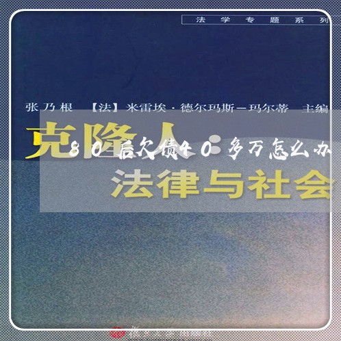 80后欠债40多万怎么办/2023061767480