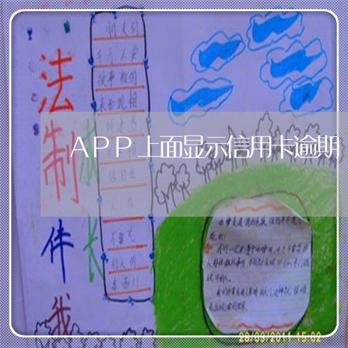 APP上面显示信用卡逾期/2023050348361