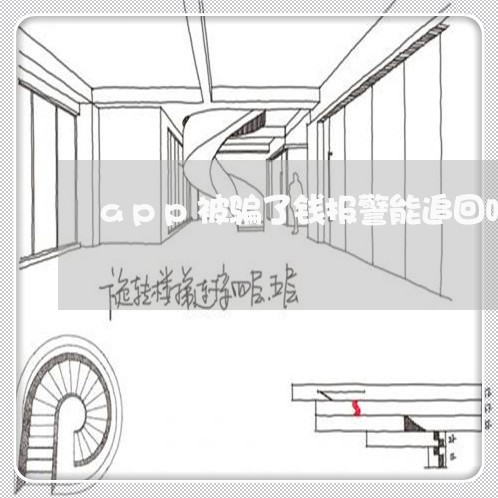 app被骗了钱报警能追回吗/2023031513838