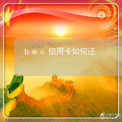 bmo信用卡如何还/2023072306048