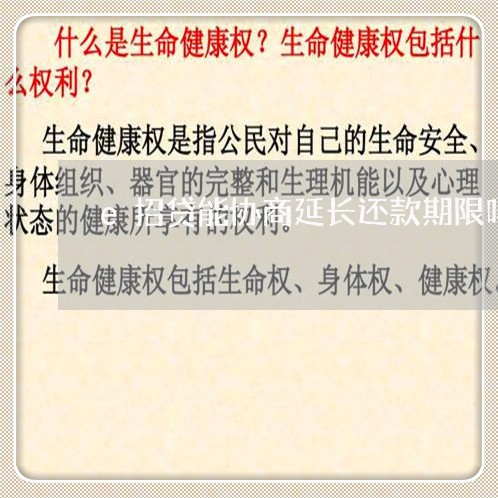 e招贷能协商延长还款期限吗/2023100763615