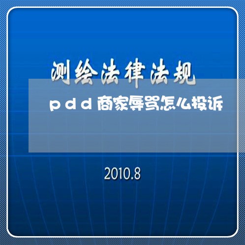 pdd商家辱骂怎么投诉/2023022730461