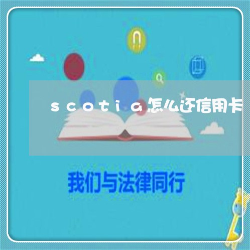 scotia怎么还信用卡/2023072230451