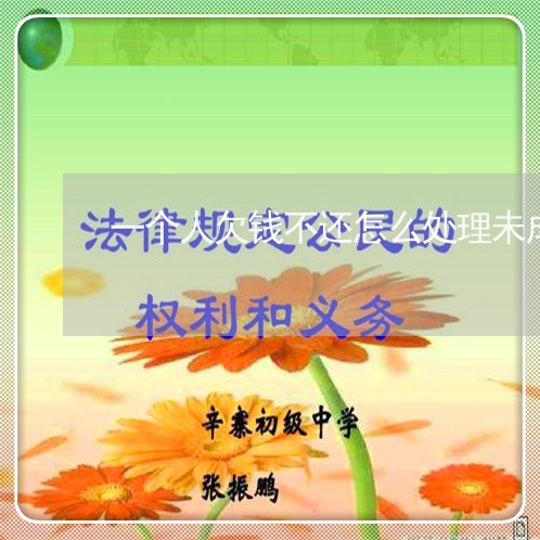 一个人欠钱不还怎么处理未成年/2023110918269