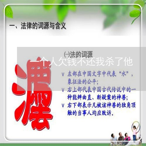 一个人欠钱不还我杀了他/2023110915828