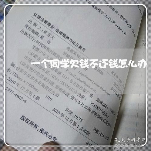 一个同学欠钱不还钱怎么办/2023121004928