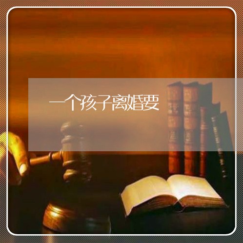 一个孩子离婚要/2023121729360