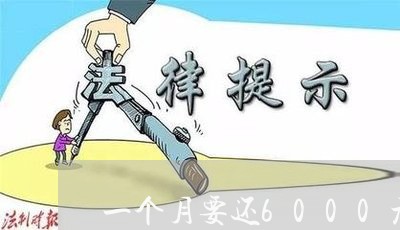 一个月要还6000元网贷/2023112471215