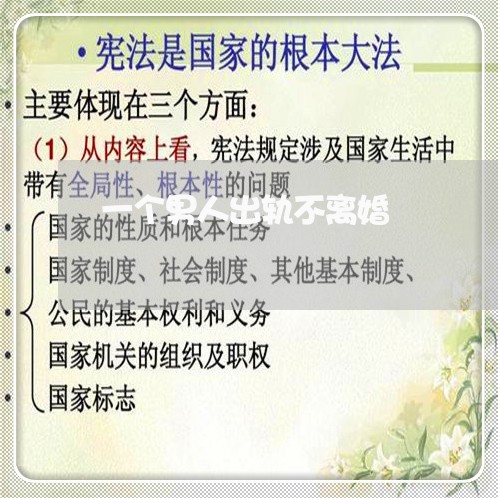 一个男人出轨不离婚/2023110383896