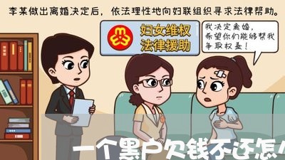 一个黑户欠钱不还怎么办呢/2023110898581