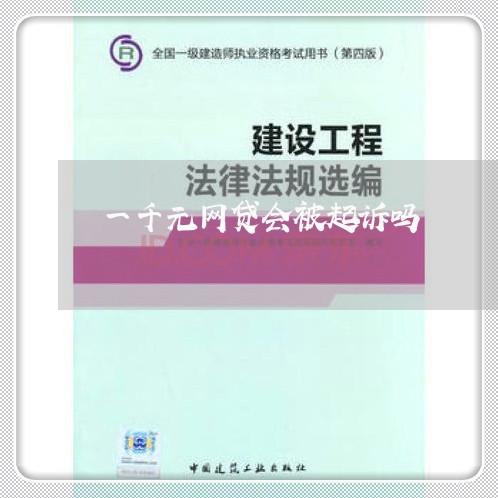 一千元网贷会被起诉吗/2023110999592